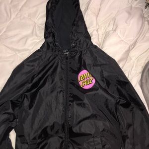 Black Santa Cruz windbreaker